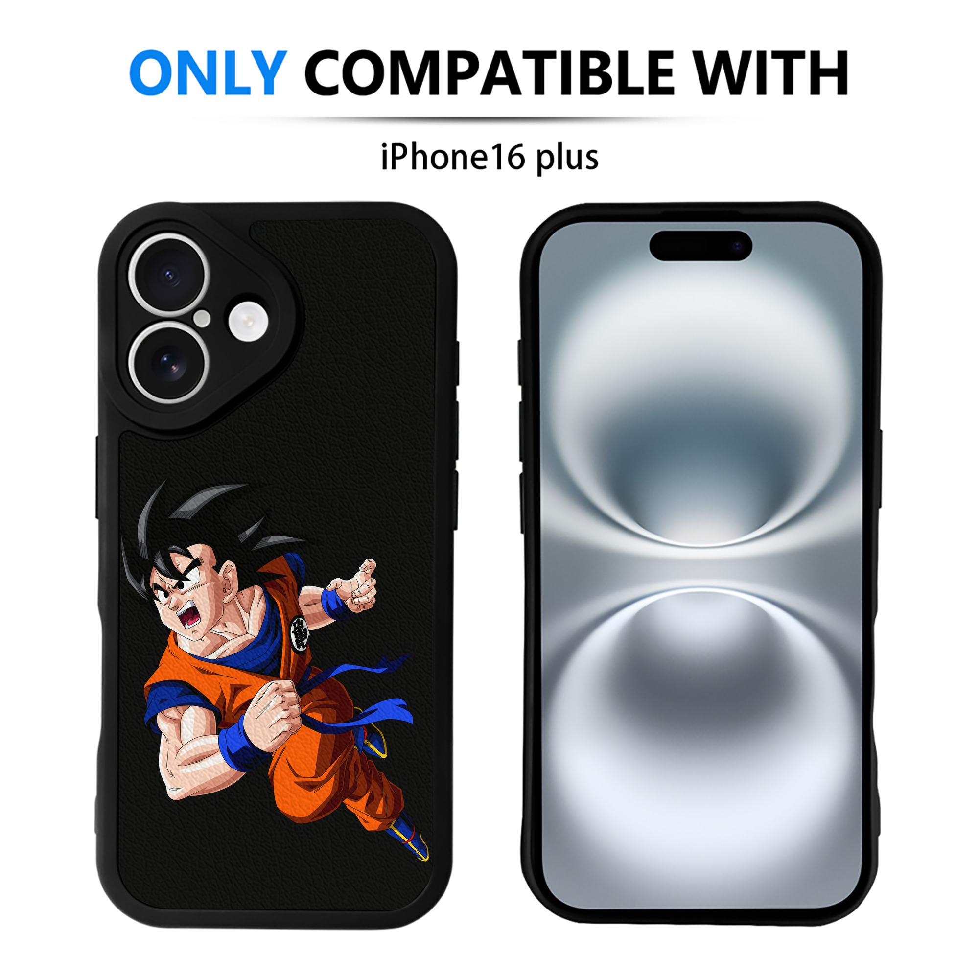 （画像用） ドラゴンボール 孫悟空（そん ごくう）Son Goku カカロット DRAGON BALL Kakarotto 【iPhone 16シリーズ対応】シリコンスマホケース（レザー調） 材質：シリコン